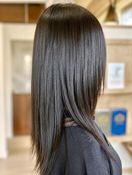 ポノ(pono)の写真/【髪質改善】ナチュラルストレートメニュー☆驚くほどツヤ感がアップし、滑らかな手触りに…！