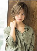 《LE》ひし形シルエットグレージュエアリーショート