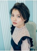 ゆるシニョン風まとめ髪