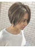 『京都 山科 ルーナ』ハイライト×丸みショート【草木真一郎】