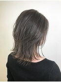 透明感グレージュ×切りっぱなしレイヤー