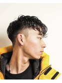 メンズかき上げニュアンスマッシュサイドパート韓国マッシュ