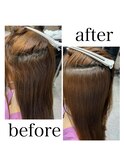 【海璃】縮毛矯正+カラー+トリートメント