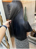 ロングインナーブルーパープル×モノトーングレー