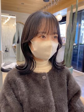 ロンドアジュール 横浜(Lond azur) 韓国おくれ毛・大人くびれミディ【久保田夢美】ココアベージュ