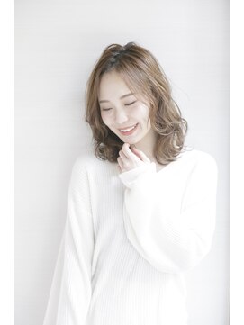 ルルディ バイ アフロディーテ銀座(luludi by APHRODITE) 黒髪/グレーベージュ/レイヤーロング/前髪パーマ/銀座