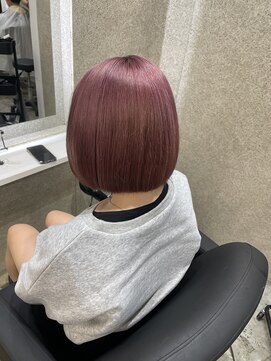 ガルフ 門前仲町(GULF) ピンクラベンダー、タッセルボブ、ダブルカラー