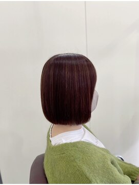 サウンドヘアデザイン(sound hair design) ナチュラルハイライトのワンレンボブ☆