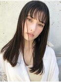 暗髪大人ハイライト  youres hair 新宿