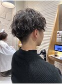ツイスパメンズマッシュ刈り上げ　奥東巧真