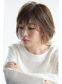 インナーカラーが可愛いラフボブ