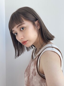 ガーデンヨコハマ(GARDEN YOKOHAMA) 切りっぱなしタッセルボブオリーブベージュミルクティーベージュ