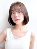 say.内巻きボブひし形ボブレイヤーボブアースカラーベージュ原宿