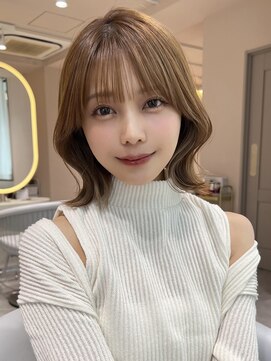 サンド ミュウ 横浜店(sand mieu) ボブディオリーブベージュ髪質改善縮毛矯正フェイスレイヤー