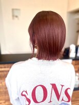 ヴァン カウンシル 王子(VAN COUNCIL)&nbsp;くびレイヤー透明感カラー レッド/ピンク/ボブディ/くすみ#1