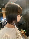10代20代前下がりタッセルボブ切りっぱなしショート