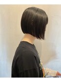 20代30代40代大人可愛い切りっぱなし前下がりミニボブ