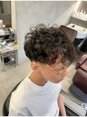 神保町スペインカールブルーブラック刈り上げ韓国マッシュ☆