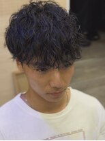 オルト(Altn) 大人の波巻きスパイラルパーマミディアムロングメンズカットヘア