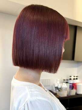 ラフ 新宿(Laff) ２０代３０代/ぱつっとボブ/切りっぱなし/ボブ/縮毛矯正