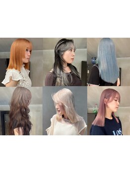 透明感×個性で新しい自分へ[ダブルカラー/ブリーチ/ハイトーン/インナーカラー/ハイライト/ボブ]