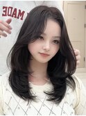 【顔周りレイヤー】黒髪カタログ/クラゲヘアー/小顔に見せるヘア