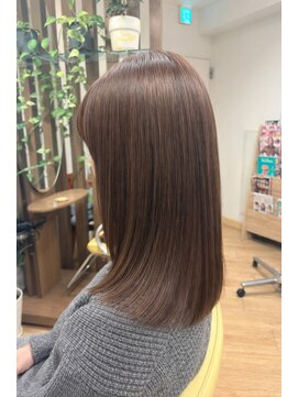 カットサロン ウシジマ(CUT SALON USHIJIMA) 【美髪ストレート/顔まわりレイヤー/ショコラブラウン】