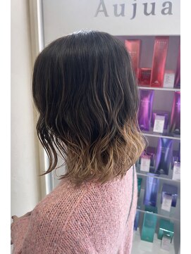 ルシードスタイルアイフラット(LUCIDO STYLE I-FLAT) パーマ/ハイライト/裾カラー/白髪ぼかし/20代/30代