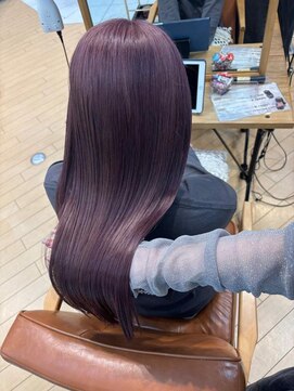 ユニ バイ マグ 長野店(Uni.by Mag) " 透け感抜群" ダブルカラー ミルクティーピンクベージュ