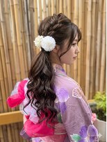美容室サラサ 山鼻店&nbsp;サイド編みおろしヘア
