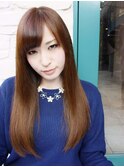 大人可愛い極ツヤストレート