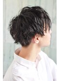 ツーブロック*センターパート*マッシュ
