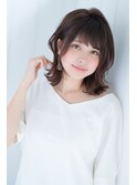 【東 純平】大人かわいい アンニュイカール 外ハネ ラフ ミディ