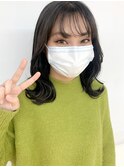 韓国ヘア★ヨシンモリ/外ハネ/ミディアム/シースルー/マット