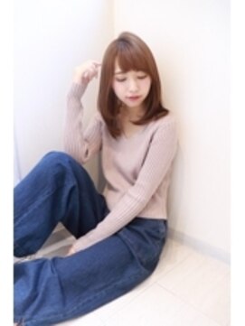 ワールドビューティビバルト 宝塚店(WORLD BEAUTY VIVALTO) 30代40代50代マッシュウルフベージュ_ネイビーシースルーバング