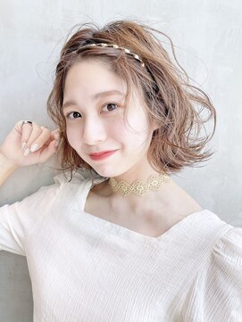 アイティーバイアルバム 八王子店(IT by ALBUM) ボブアレンジ_ミニウルフテラコッタくすみブルー_8824