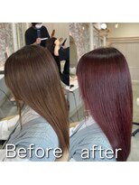 エル バイ ロンド 関(elle by Lond)&nbsp;[elle by lond]栗原　瑠世　美髪矯正×ピンクカラー