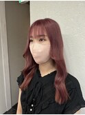 ピンクコリアン韓国巻きフェザーバング所沢小手指