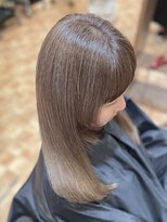 アイニ 河内小阪店(aini)&nbsp;白髪ぼかしカラー白髪ぼかしハイライト大人ショート30、40、50代