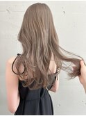 松尾菫菜/ハイトーングレージュ/ブリーチ/韓国ヘア