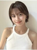 ハンパショート#ミニウルフ#デジタルパーマ#チェリーブラウン