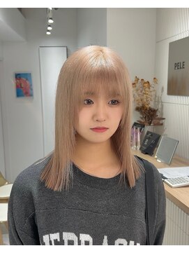 ペレ 渋谷(PELE) 前髪/アンブレラカラー/こなれミディ/イメチェン/ウェーブパーマ