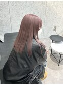 ピンクグレージュ/似合わせカット