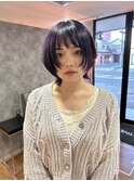パープル×ショートウルフ