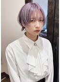 グレーパープルマッシュショート