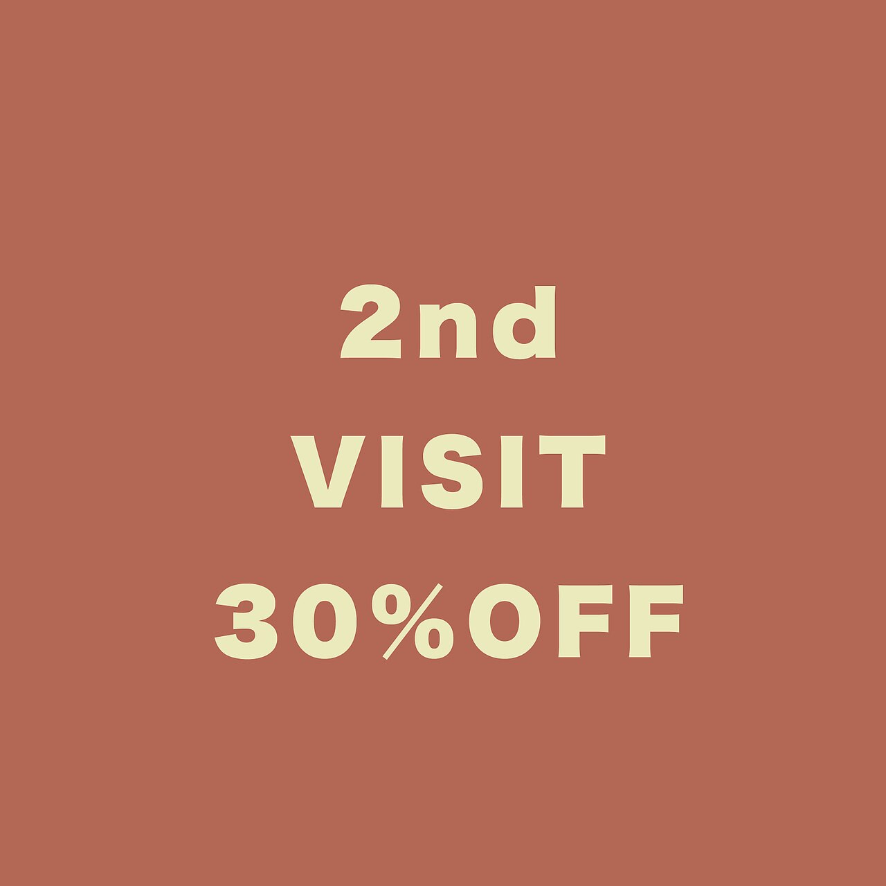 【2回目のご来店の方限定】30%OFFクーポン