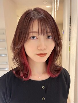 イヤリングカラー×カシスレッド