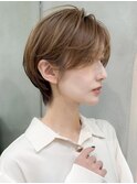 黒髪カタログ/ショート/オリーブグレー/小顔に見せるヘア☆175