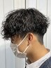 田中指名【縮毛矯正履歴でも◎】カット＋波巻きスパイラルパーマ［120分］