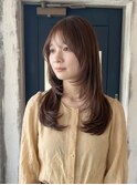 【小顔効果◎】韓国風レイヤー×透明感カラー